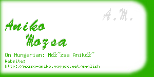 aniko mozsa business card